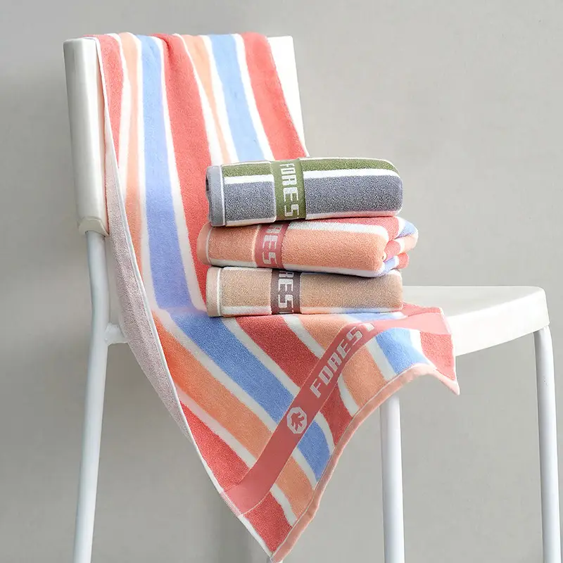 Extra Long Bath Towel Dark Men's Water Absorbent Non-Shedding — feature 29