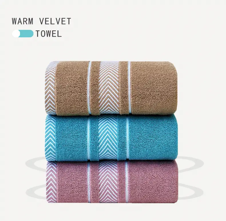 Extra Long Bath Towel Dark Men's Water Absorbent Non-Shedding — feature 3