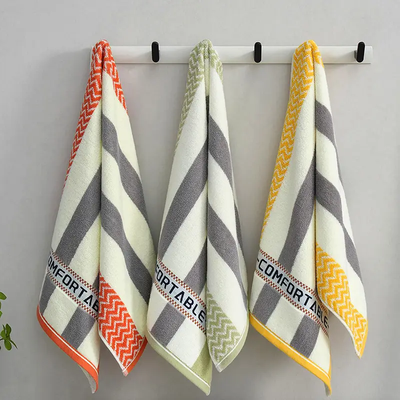 Extra Long Bath Towel Dark Men's Water Absorbent Non-Shedding — feature 36