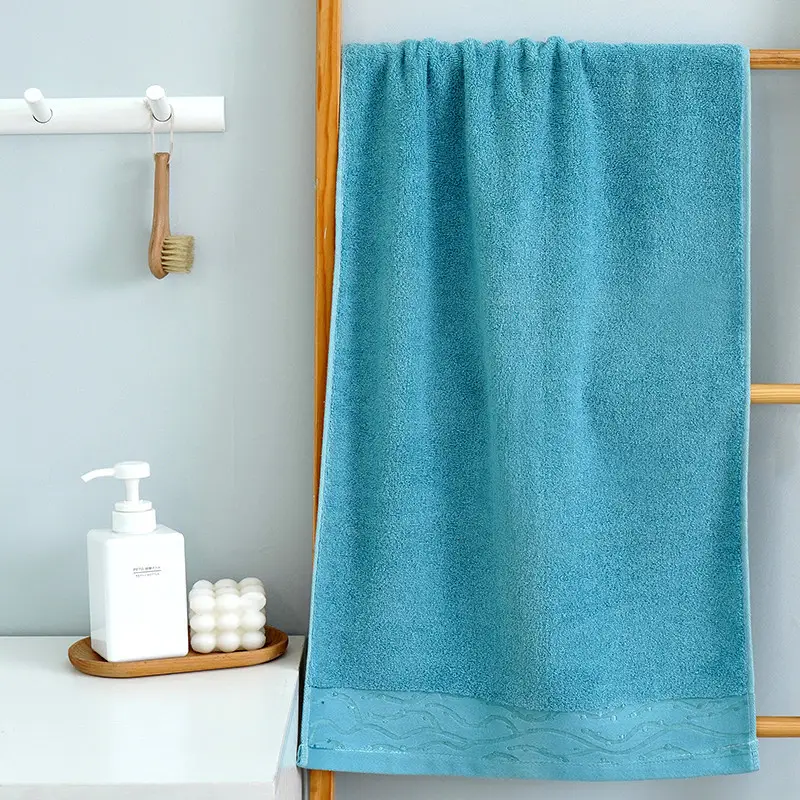 Extra Long Bath Towel Dark Men's Water Absorbent Non-Shedding - Image 15