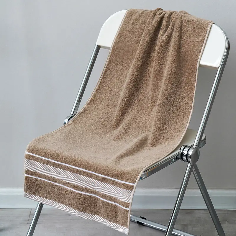 Extra Long Bath Towel Dark Men's Water Absorbent Non-Shedding - Image 5