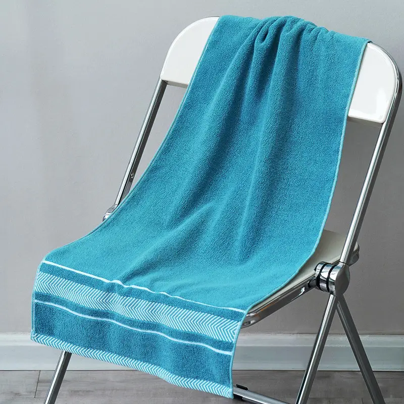 Extra Long Bath Towel Dark Men's Water Absorbent Non-Shedding - Image 6