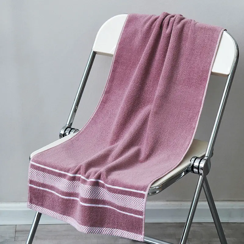 Extra Long Bath Towel Dark Men's Water Absorbent Non-Shedding - Image 7