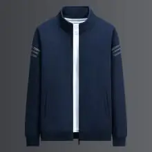 Men Black Fleece Casual Suit Plus Size Winter Sports