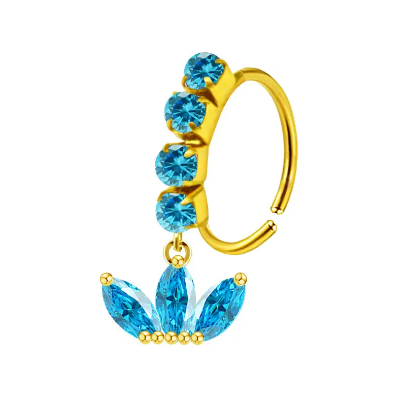Stainless Steel Heart Butterfly Nose Ring with Crystal Accents - Image 23