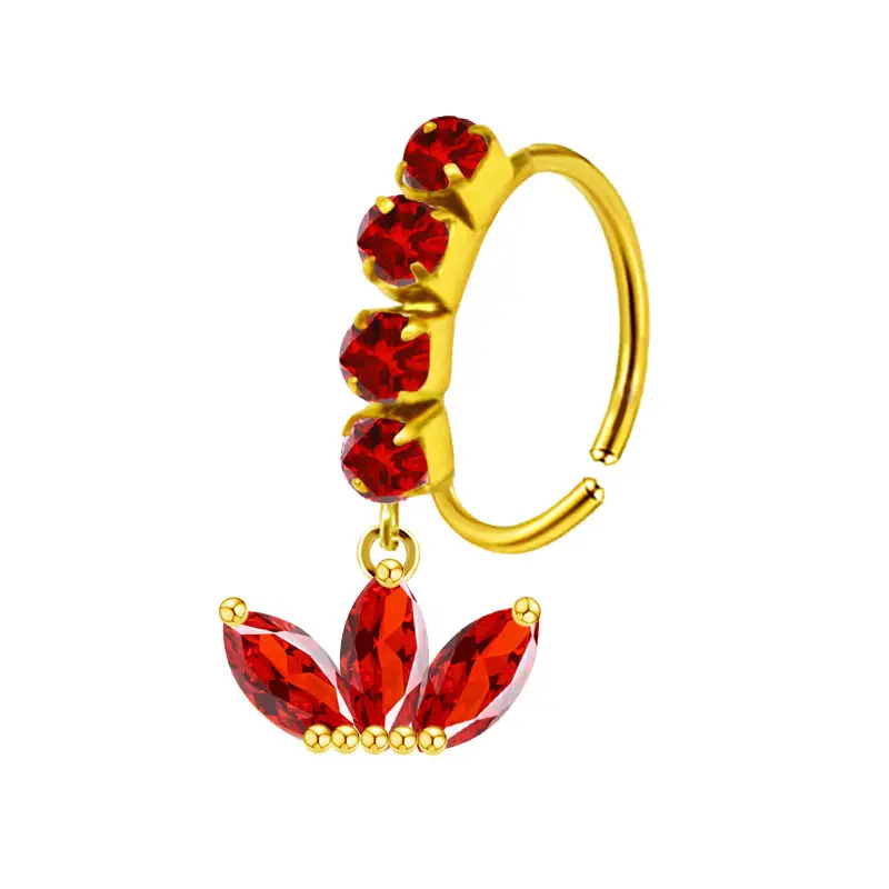 Stainless Steel Heart Butterfly Nose Ring with Crystal Accents - Image 26