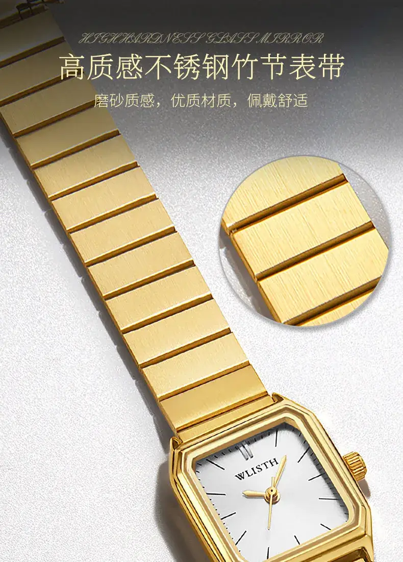 Women's Square Watch Silver Quartz Waterproof — feature 10