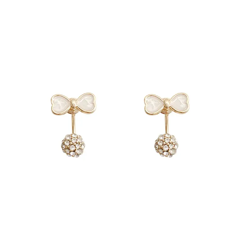 S925 Silver Bow Earrings for Women - Image 6