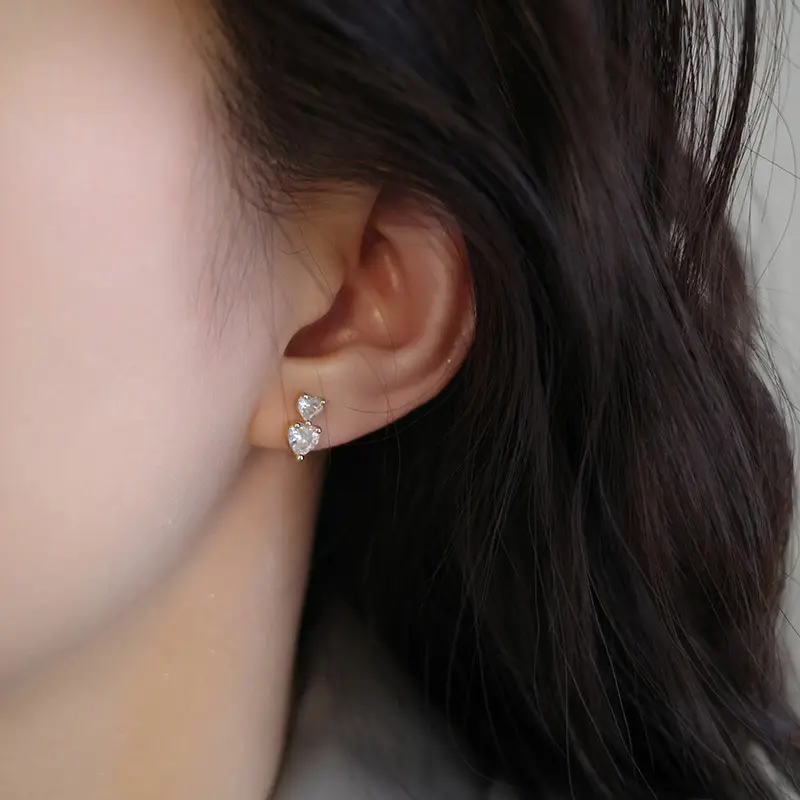 925 Sterling Silver Heart Earrings for Women - Image 3