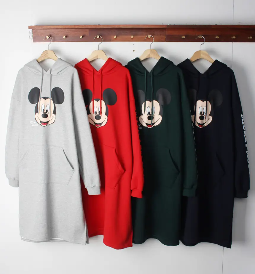 Red Mickey Mouse Hooded Hoodie Plus Size Women - Image 7