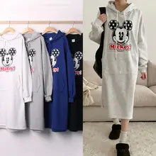 Red Mickey Mouse Hooded Hoodie Plus Size Women — feature 3