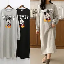 Red Mickey Mouse Hooded Hoodie Plus Size Women — feature 5