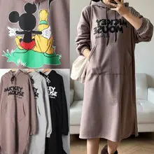 Red Mickey Mouse Hooded Hoodie Plus Size Women — feature 9