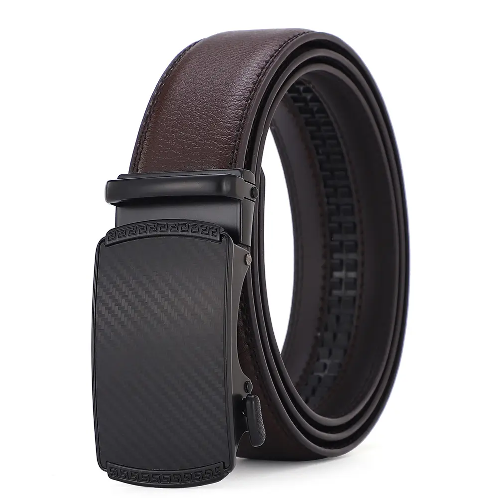 Men's Black Automatic Buckle Belt with Carbon Strap - Image 4