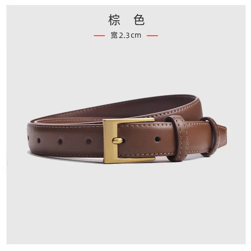 Black Genuine Leather Belt for Women 2022 New Style - Image 2