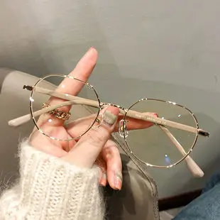 Men's Silver Half Frame Myopia Glasses with Prescription Anti-Blue Light — feature 2