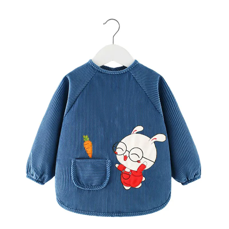 Baby's Green Cotton Hoodie with Cute Rabbit Print