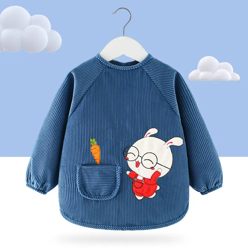 Baby's Green Cotton Hoodie with Cute Rabbit Print