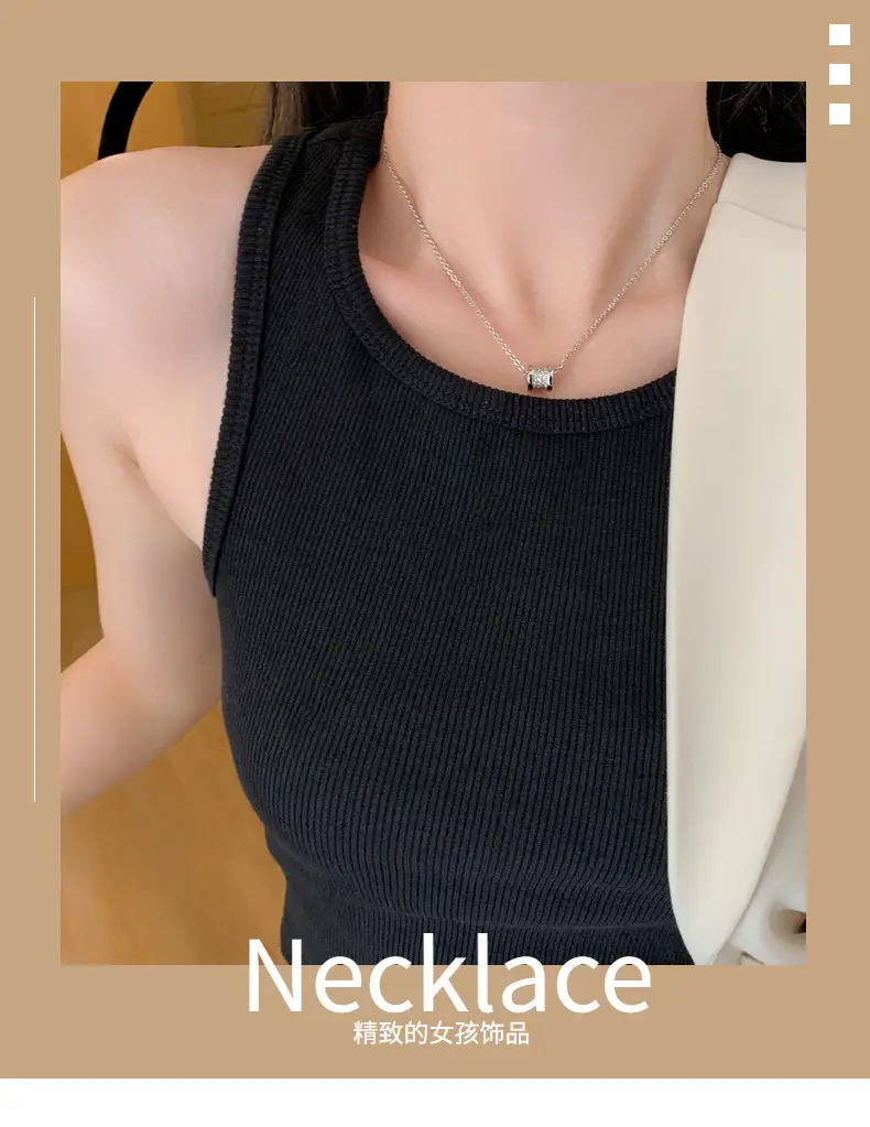 Korean Temperament Diamond Zircon Necklace for Women — feature 26