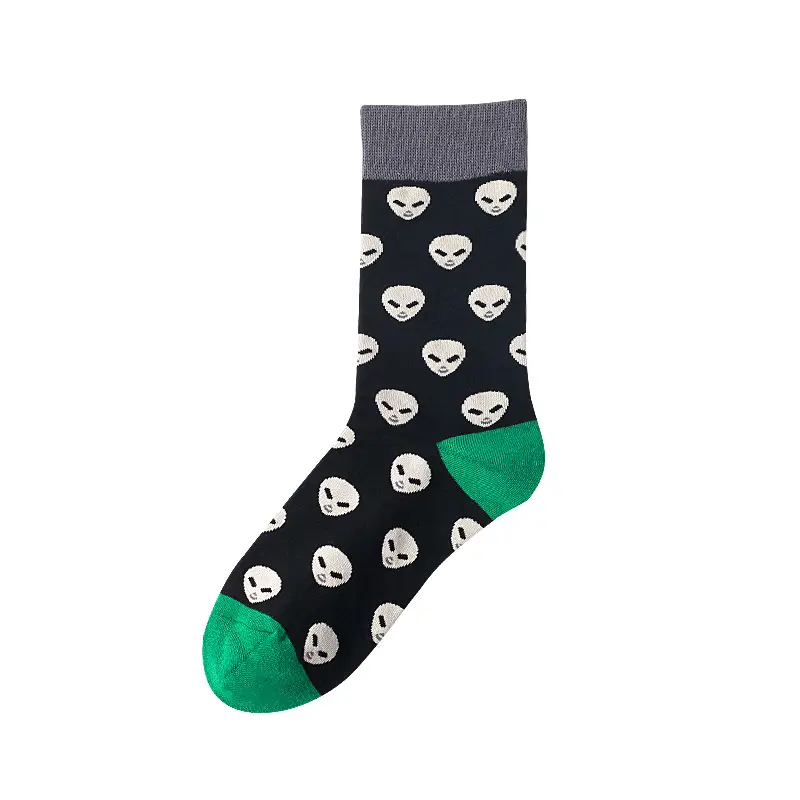Socks men's autumn and winter stockings fancy women's socks black thick socks sports cotton socks Xinjiang cotton hip hop ins fashion socks