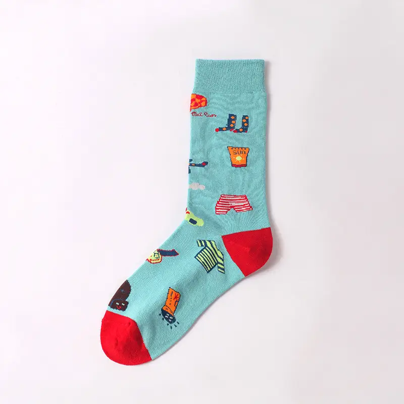 Socks men's autumn and winter stockings fancy women's socks black thick socks sports cotton socks Xinjiang cotton hip hop ins fashion socks