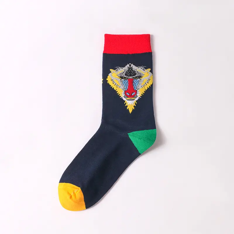 Socks men's autumn and winter stockings fancy women's socks black thick socks sports cotton socks Xinjiang cotton hip hop ins fashion socks