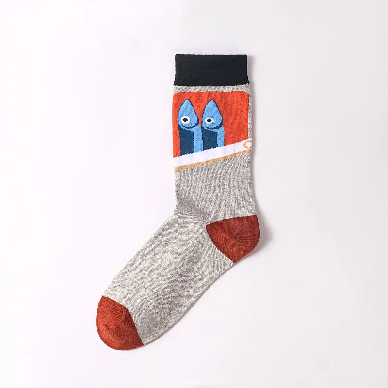 Socks men's autumn and winter stockings fancy women's socks black thick socks sports cotton socks Xinjiang cotton hip hop ins fashion socks