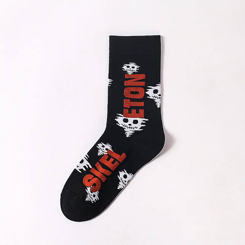 Socks men's autumn and winter stockings fancy women's socks black thick socks sports cotton socks Xinjiang cotton hip hop ins fashion socks