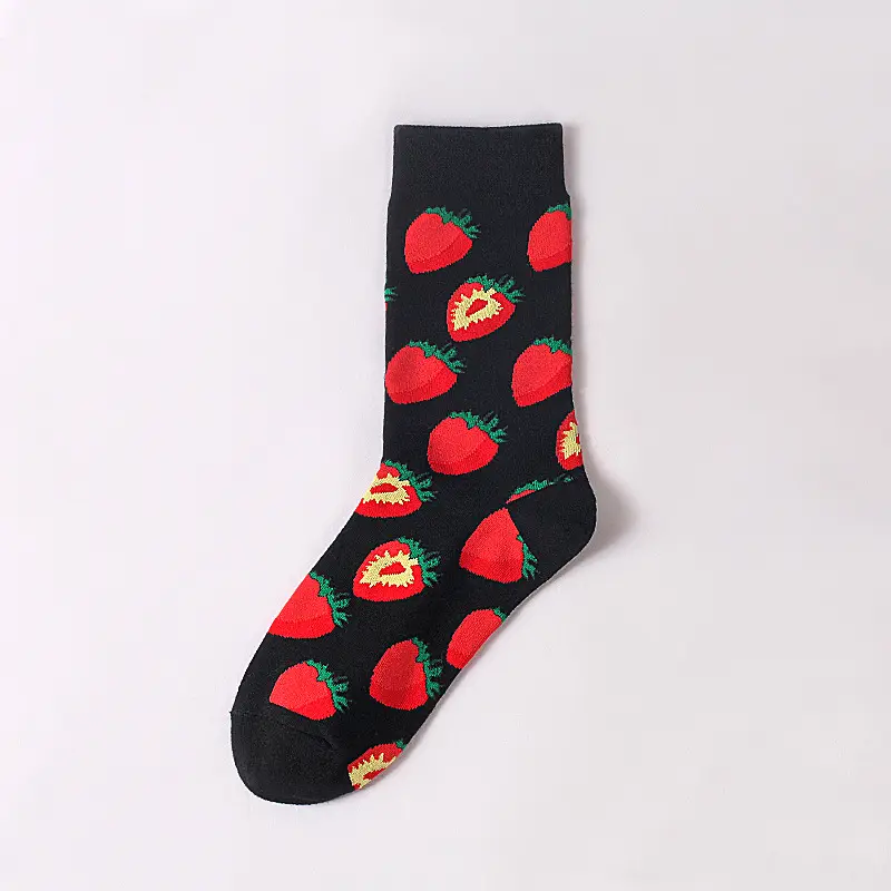Socks men's autumn and winter stockings fancy women's socks black thick socks sports cotton socks Xinjiang cotton hip hop ins fashion socks