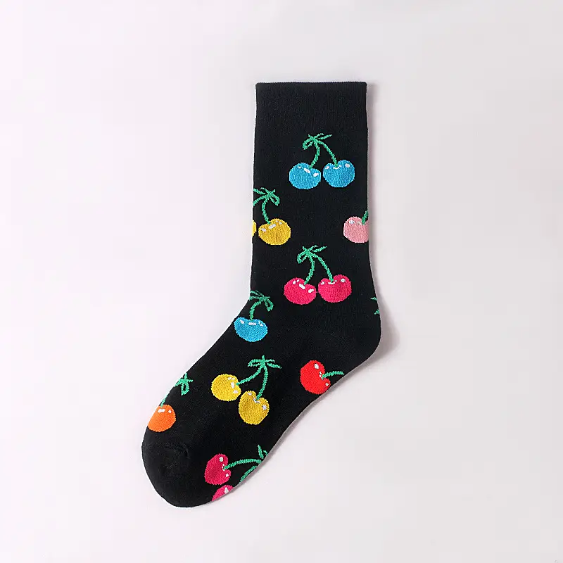 Socks men's autumn and winter stockings fancy women's socks black thick socks sports cotton socks Xinjiang cotton hip hop ins fashion socks