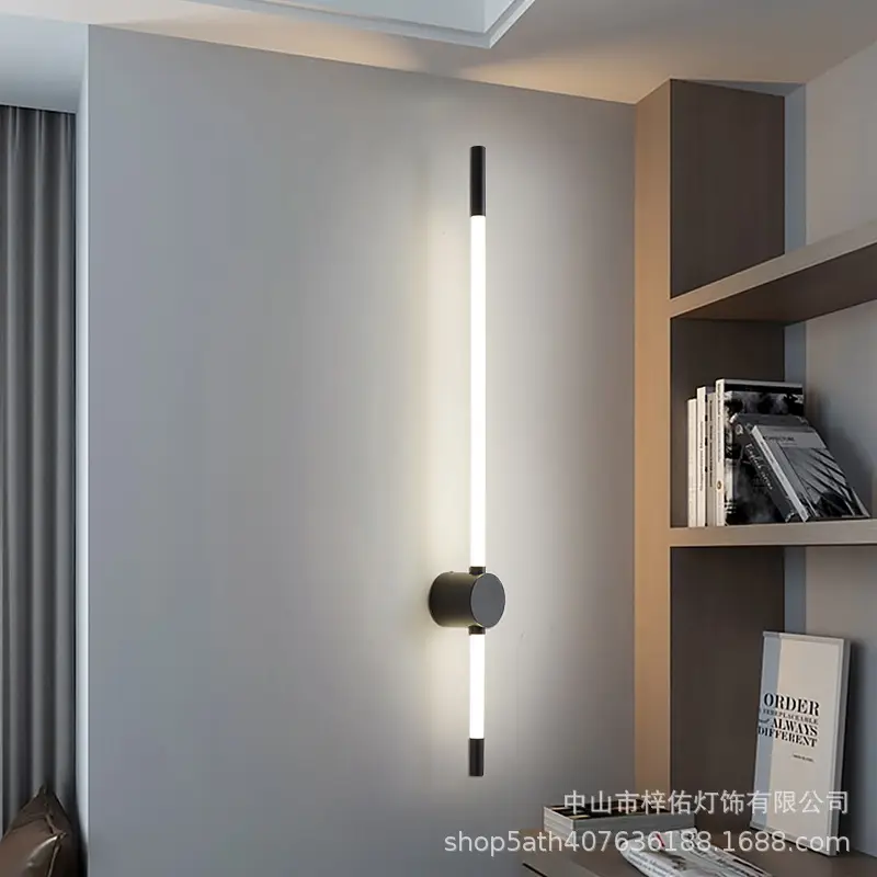 Nordic Modern Wall Lamp White Gold 100cm - Image 5