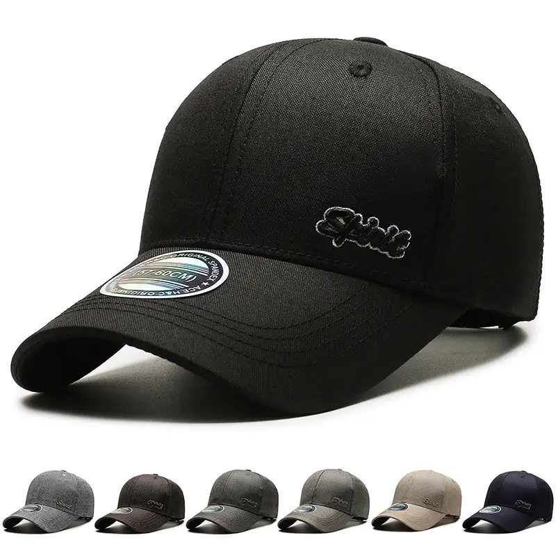 Men Grey Embroidered Baseball Cap Autumn Casual - Image 8