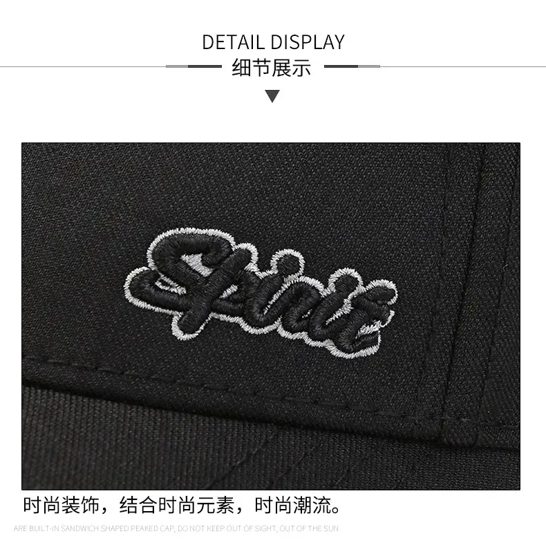 Men Grey Embroidered Baseball Cap Autumn Casual — feature 11
