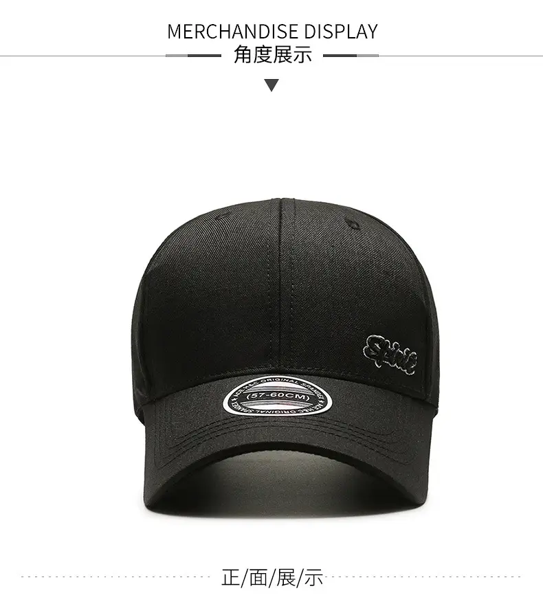 Men Grey Embroidered Baseball Cap Autumn Casual — feature 5
