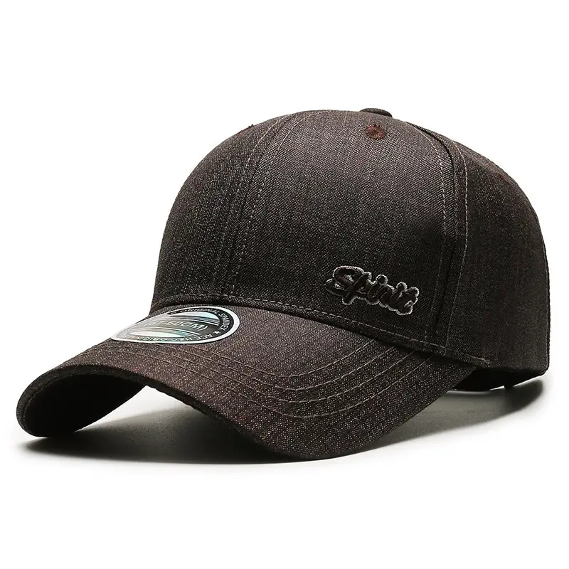 Men Grey Embroidered Baseball Cap Autumn Casual - Image 5