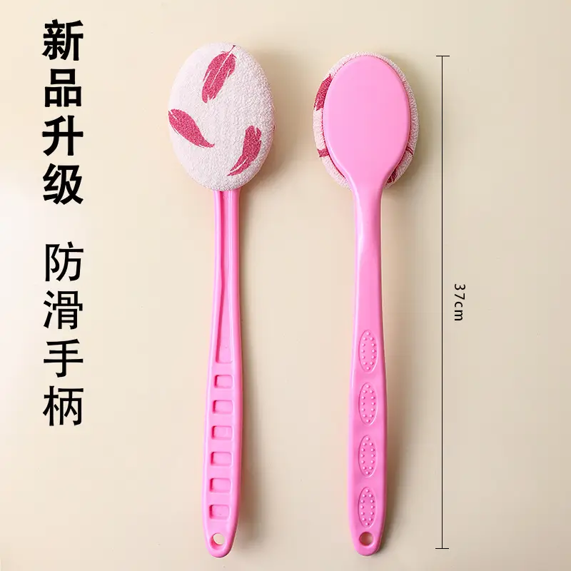 Pink Hair Brush with Long Handle for Bathing - Image 5