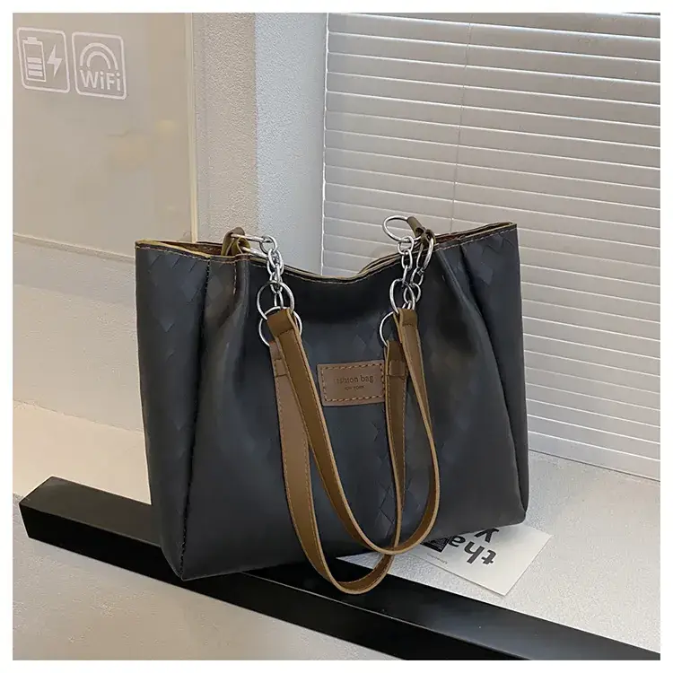 Women's Large Capacity Shoulder Tote Bag Beige - Image 4