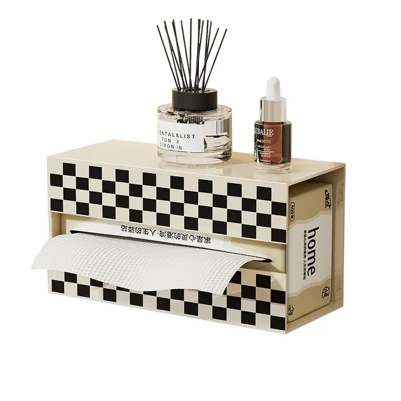 Luxury Checkered Tissue Box for Living Room & Bathroom - Image 7