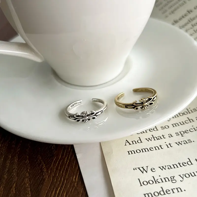 925 Silver Cross Design Ring for Women - Image 4