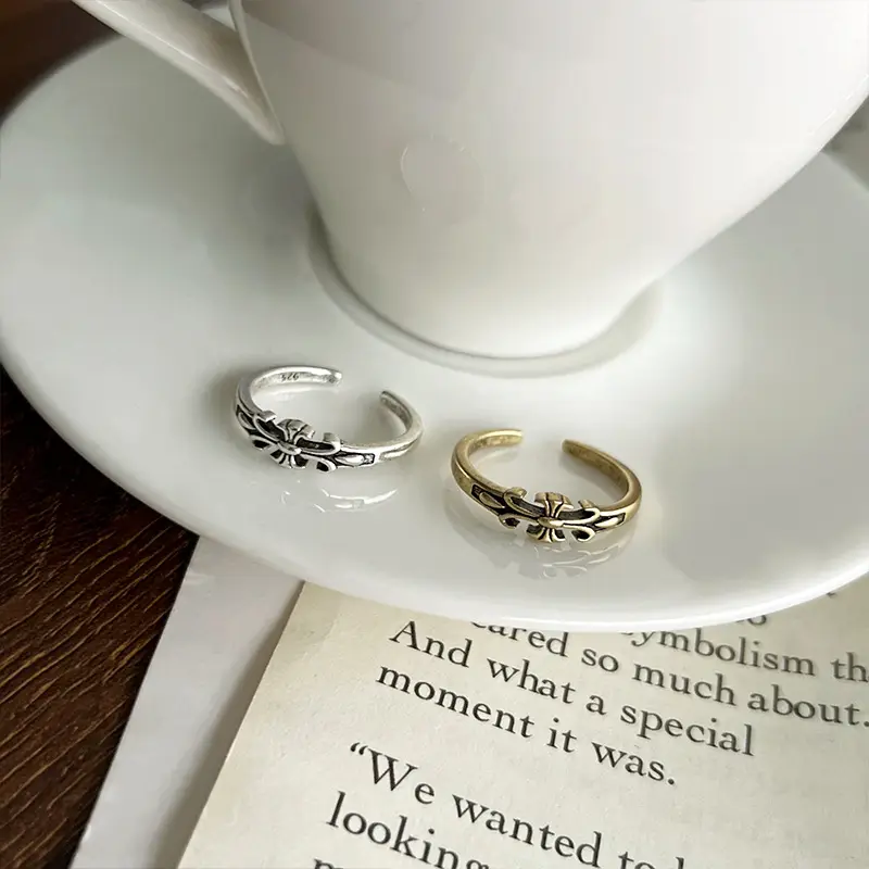 925 Silver Cross Design Ring for Women — feature 10