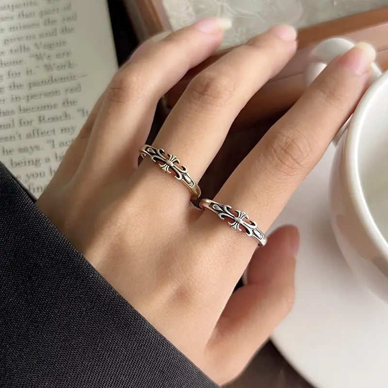925 Silver Cross Design Ring for Women — feature 12