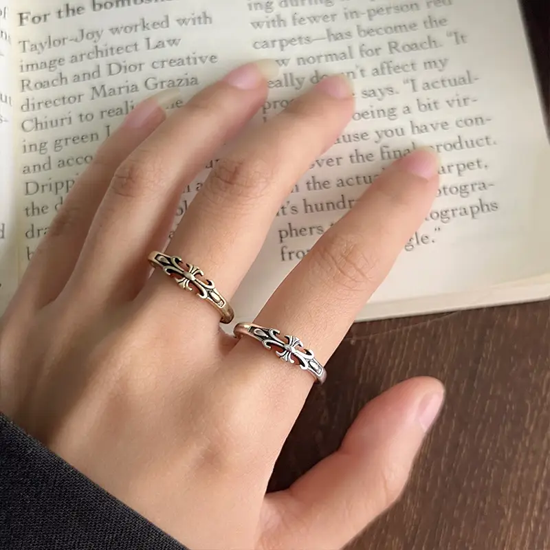 925 Silver Cross Design Ring for Women — feature 13