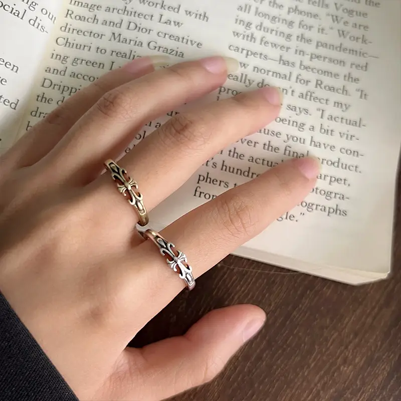 925 Silver Cross Design Ring for Women — feature 14