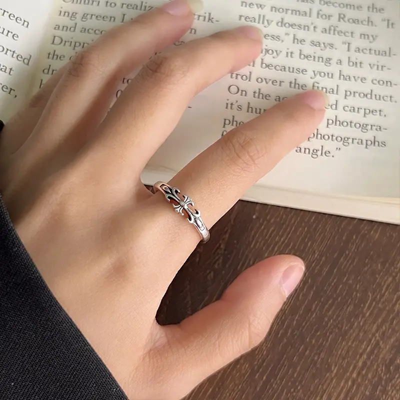 925 Silver Cross Design Ring for Women — feature 18