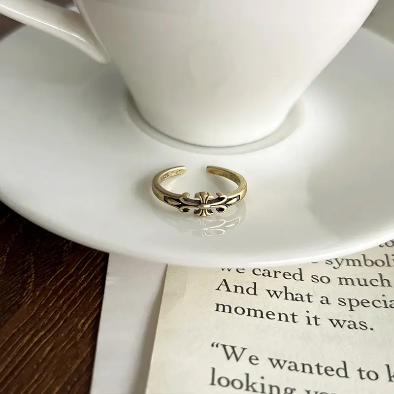 925 Silver Cross Design Ring for Women — feature 23