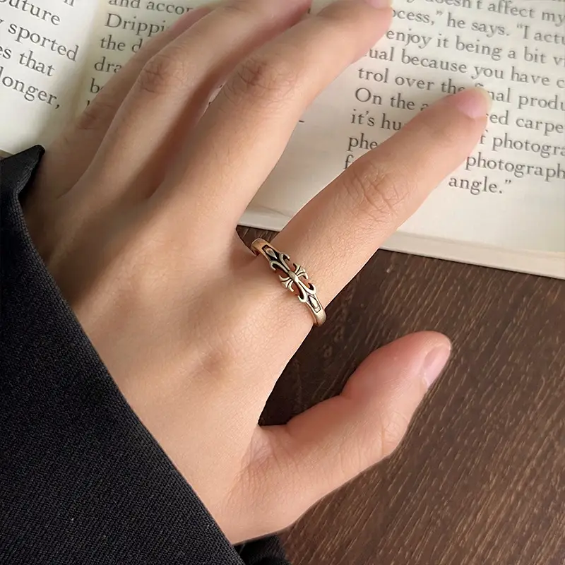 925 Silver Cross Design Ring for Women — feature 24