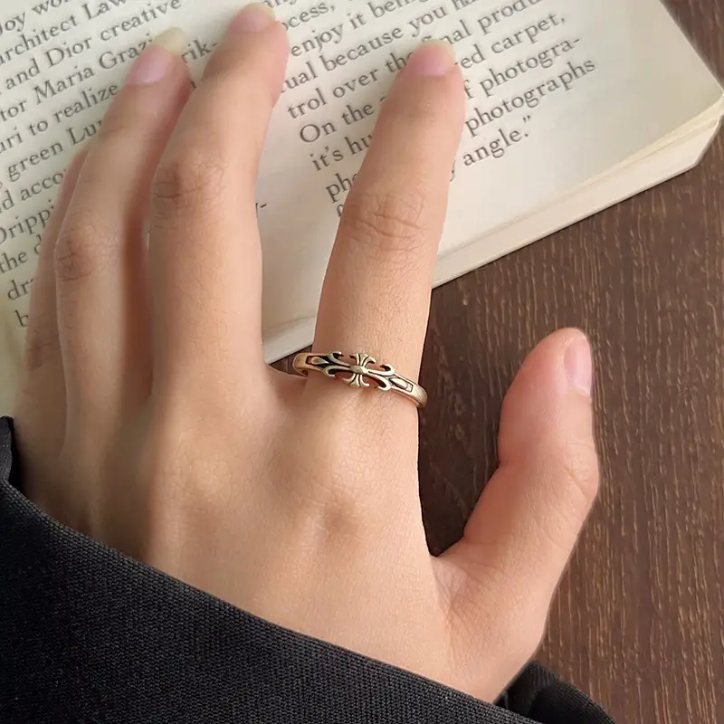 925 Silver Cross Design Ring for Women — feature 25