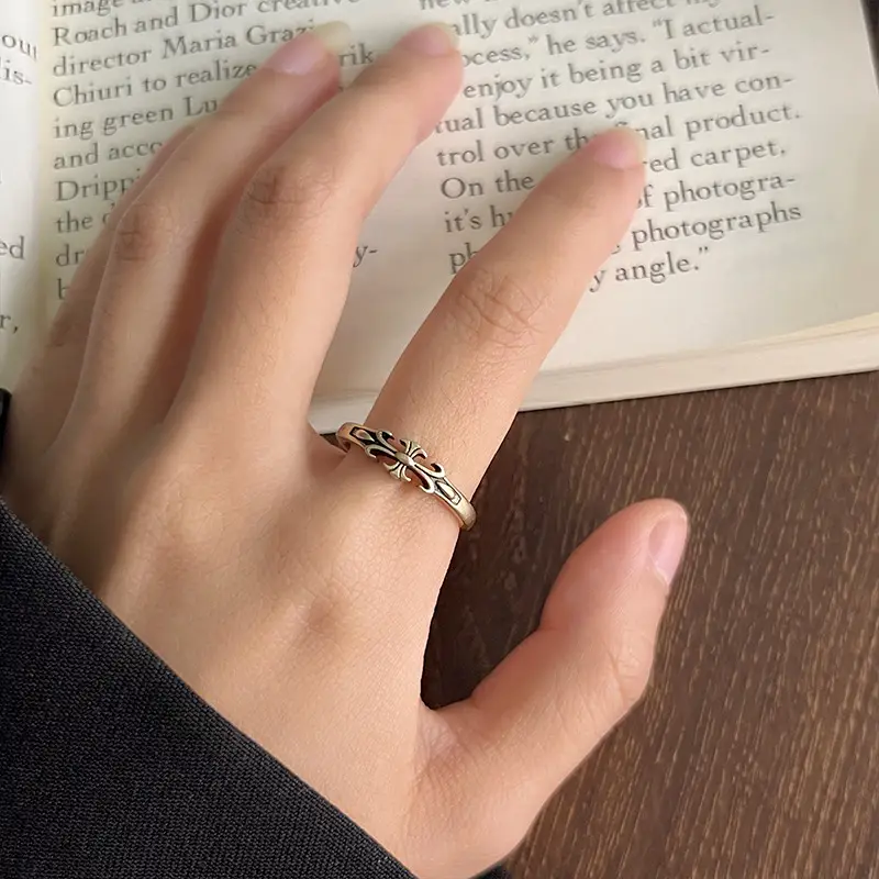 925 Silver Cross Design Ring for Women — feature 26