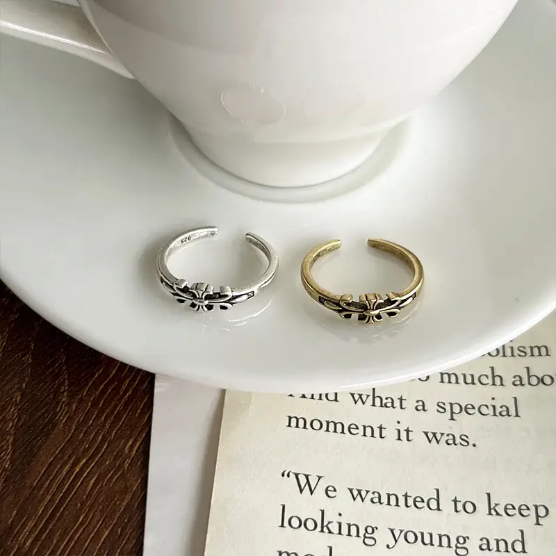 925 Silver Cross Design Ring for Women — feature 8