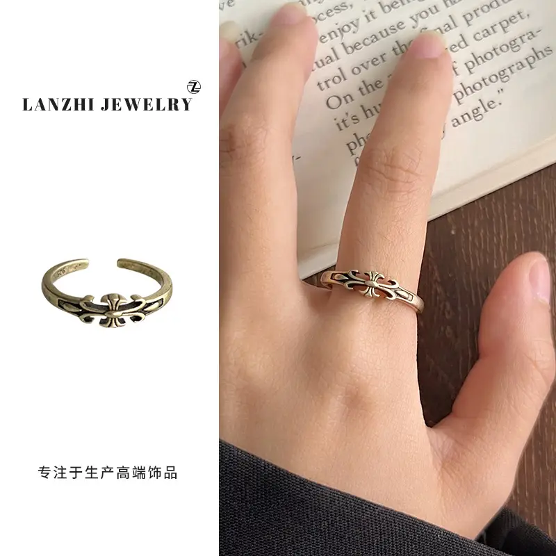 925 Silver Cross Design Ring for Women - Image 2